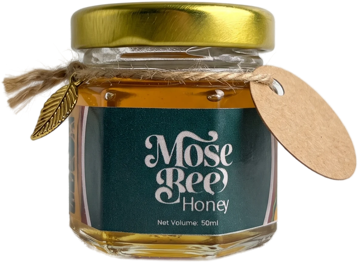 Mosebee honey 50ml glass jar
